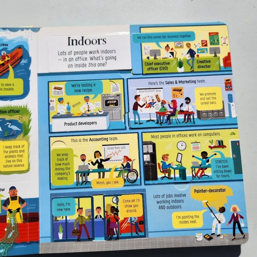 Usborne Look Inside Jobs Board Book Hardcover 9780794548797 School Classroom Pre